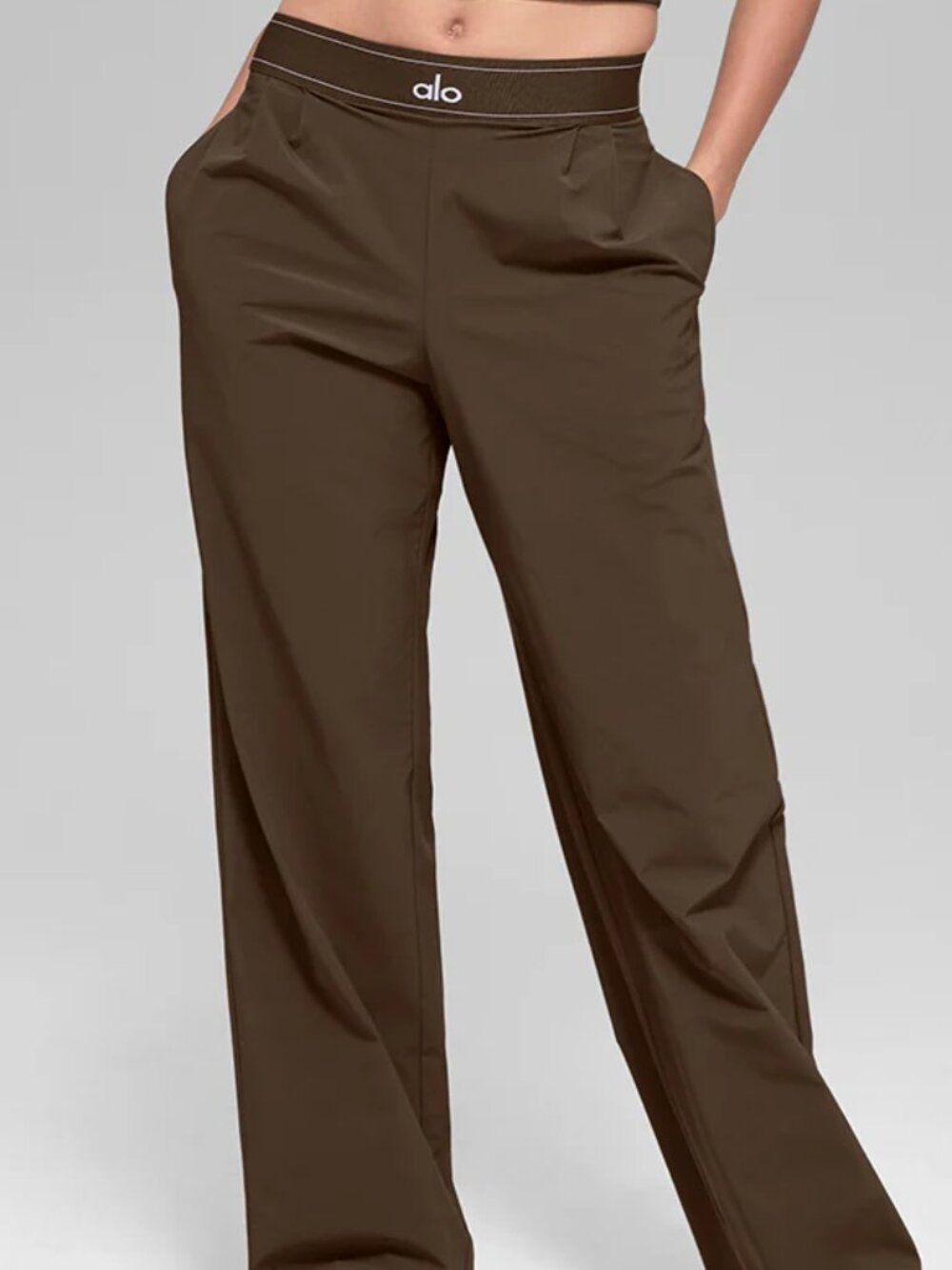 🎂ALO Yoga Suit Up Trouser NWT 🏈 Espresso Brown (Regular) Advanced relaxation - Picture 8 of 8